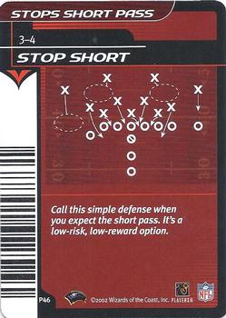 2002 NFL Showdown - Plays #P46 Stop Short Front
