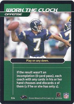 2002 NFL Showdown - Strategy #S34 Work the Clock Front