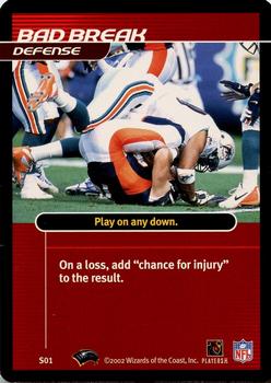 2002 NFL Showdown 1st & Goal - Strategy #S1 Bad Break Front