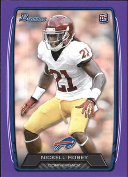 2013 Bowman - Purple #201 Nickell Robey Front