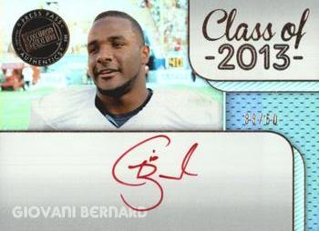 2013 Press Pass Showcase - Class of 2013 Autographs #CO-GB Giovani Bernard  Front