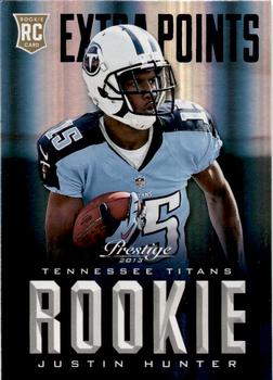 2013 Panini Prestige - Rookie Extra Points Blue #247 Justin Hunter Front
