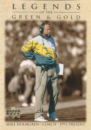 1997 Upper Deck Legends of the Green and Gold #GB18 Mike Holmgren Front