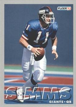 1993 Fleer Shell FACT #80 Phil Simms Front