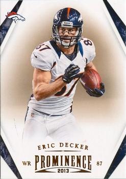 2013 Panini Prominence #33 Eric Decker Front