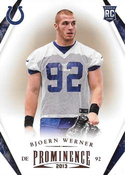2013 Panini Prominence #110 Bjoern Werner Front