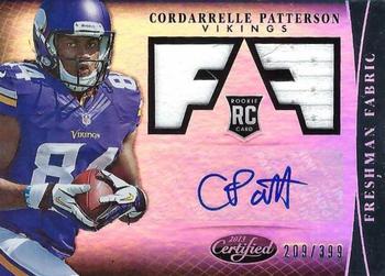 2013 Panini Certified #304 Cordarrelle Patterson Front
