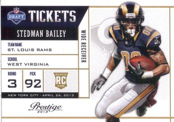 2013 Panini Prestige - NFL Draft Tickets #30 Stedman Bailey Front