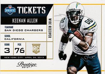 2013 Panini Prestige - NFL Draft Tickets #7 Keenan Allen Front