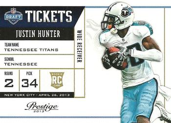 2013 Panini Prestige - NFL Draft Tickets #12 Justin Hunter Front