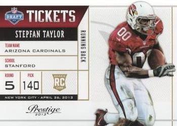 2013 Panini Prestige - NFL Draft Tickets #19 Stepfan Taylor Front