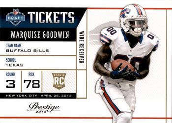 2013 Panini Prestige - NFL Draft Tickets #21 Marquise Goodwin Front