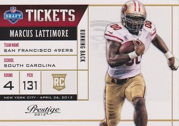 2013 Panini Prestige - NFL Draft Tickets #27 Marcus Lattimore Front