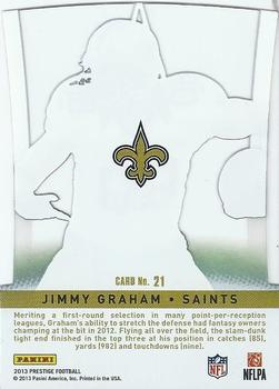 2013 Panini Prestige - Fantasy Team #21 Jimmy Graham Back