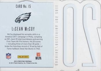 2013 Panini Prestige - Inside The Numbers #15 LeSean McCoy Back