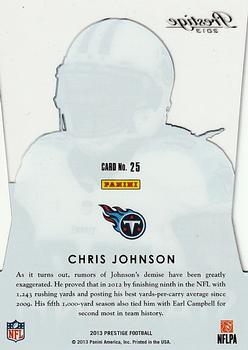 2013 Panini Prestige - Stars of the NFL #25 Chris Johnson Back