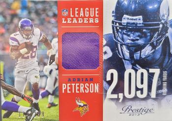 2013 Panini Prestige - League Leaders Materials #1 Adrian Peterson Front