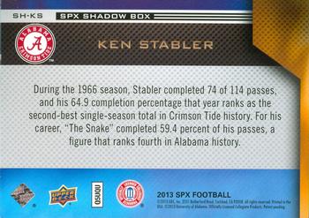 2013 SPx - SPX Shadow Box #SH-KS Ken Stabler Back