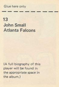 1972 NFLPA Wonderful World Stamps #13 John Small Back