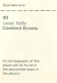 1972 NFLPA Wonderful World Stamps #83 Leroy Kelly Back