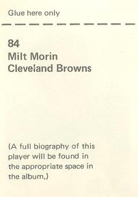 1972 NFLPA Wonderful World Stamps #84 Milt Morin Back