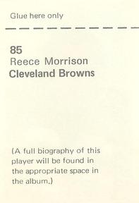 1972 NFLPA Wonderful World Stamps #85 Reece Morrison Back