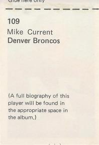 1972 NFLPA Wonderful World Stamps #109 Mike Current Back