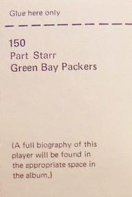 1972 NFLPA Wonderful World Stamps #150 Bart Starr Back