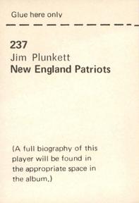 1972 NFLPA Wonderful World Stamps #237 Jim Plunkett Back