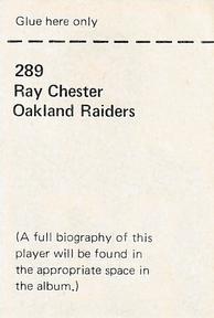 1972 NFLPA Wonderful World Stamps #289 Raymond Chester Back