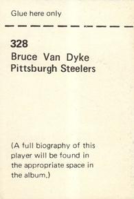 1972 NFLPA Wonderful World Stamps #328 Bruce Van Dyke Back