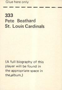 1972 NFLPA Wonderful World Stamps #333 Pete Beathard Back