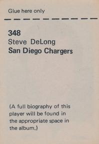 1972 NFLPA Wonderful World Stamps #348 Steve DeLong Back
