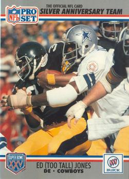 1990-91 Pro Set Super Bowl XXV Binder #16 Ed (Too Tall) Jones Front