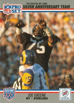 1990-91 Pro Set Super Bowl XXV Binder #17 Joe Greene Front