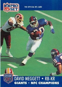 1990-91 Pro Set Super Bowl XXV Binder #228 David Meggett Front