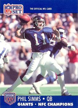 1990-91 Pro Set Super Bowl XXV Binder #230 Phil Simms Front