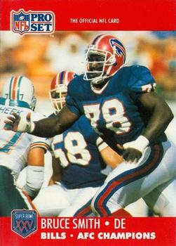 1990-91 Pro Set Super Bowl XXV Binder #443 Bruce Smith Front