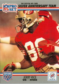 1990-91 Pro Set Super Bowl XXV Binder #5 Jerry Rice Front
