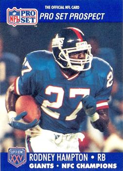 1990-91 Pro Set Super Bowl XXV Binder #692 Rodney Hampton Front