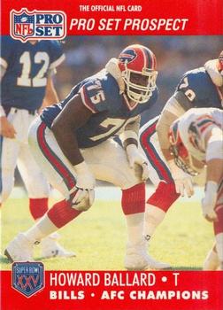 1990-91 Pro Set Super Bowl XXV Binder #725 Howard Ballard Front