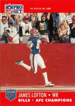 1990-91 Pro Set Super Bowl XXV Binder #753 James Lofton Front