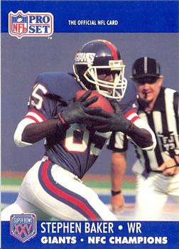1990-91 Pro Set Super Bowl XXV Binder #765 Stephen Baker Front