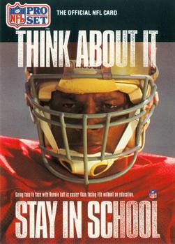 1990-91 Pro Set Super Bowl XXV Binder #799 Ronnie Lott Education Front