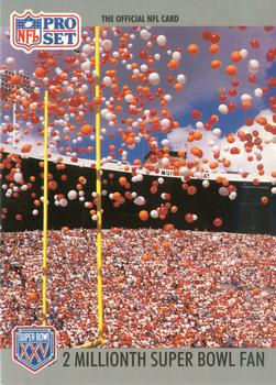 1990-91 Pro Set Super Bowl XXV Binder #SC1 2,000,000th Fan Front