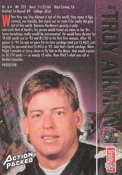 1994 Action Packed - Prototypes #RL1 Troy Aikman Back
