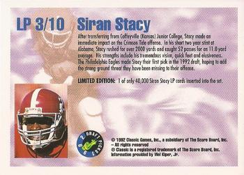 1992 Classic Draft Picks - Limited Prints #LP3 Siran Stacy Back