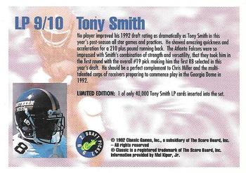 1992 Classic Draft Picks - Limited Prints #LP9 Tony Smith Back