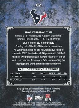 2013 Topps Inception - Blue #82 Ed Reed Back