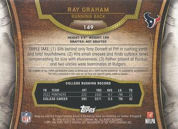 2013 Topps Triple Threads #149 Ray Graham Back